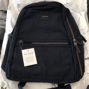 State bags navy backpack